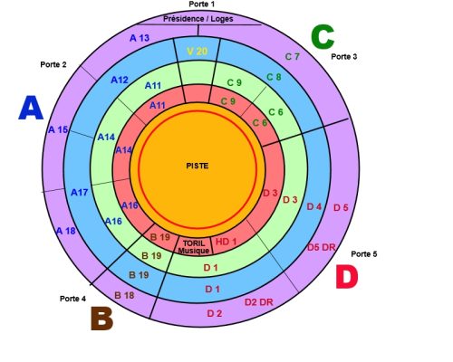 Plan des arènes